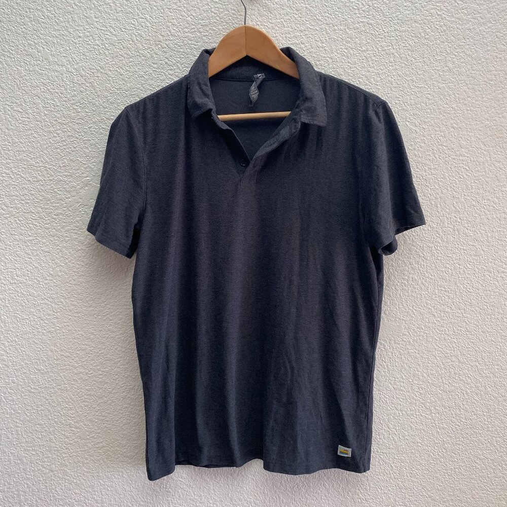 Vuori Strato Tech Polo Shirt Gray Color Casual Soft Stretch V188